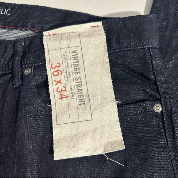 NEW Banana Republic Vintage Straight 36x34 Dark Wash Jeans - Picture 2 of 7